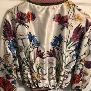 Anthropologie Ruby Floral Bomber jacket